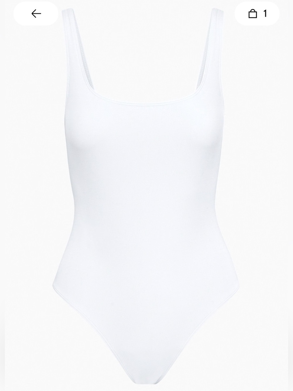 Babaton White Scoop Neck One-Piece